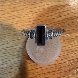 Brighton Silver and Maroon Stone Ring size 7
